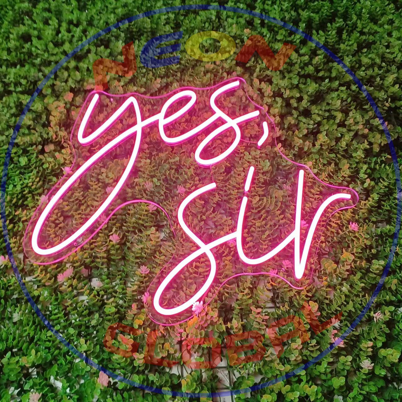Yes Sir Neon Sign,Neon Sign, custom neon, led light, led neon light, led neon sign, home decor neon, wedding neon sign, party neon light , Business logo Neon Sign, cool lamp light, custom name neon sign, Custom Led Light, bedroom neon sign,